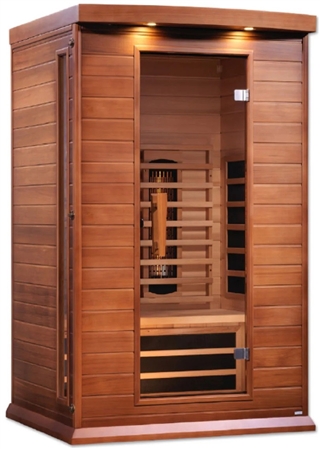 GoldenDesigns MX-M206-01-FS CED Canadian Red Cedar Maxxus 2 Person Full Spectrum Infrared Sauna (New)